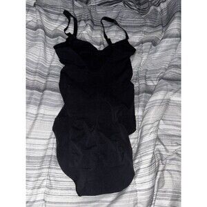 Seamless sculpt brief bodysuit size large color onyx